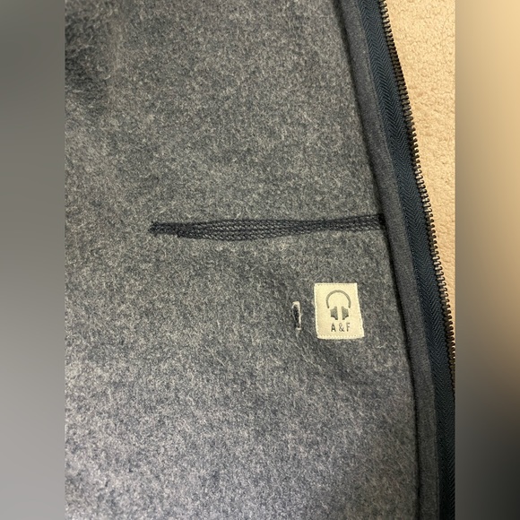 Abercrombie Navy Blue zip-up fleece inside - Picture 14 of 15
